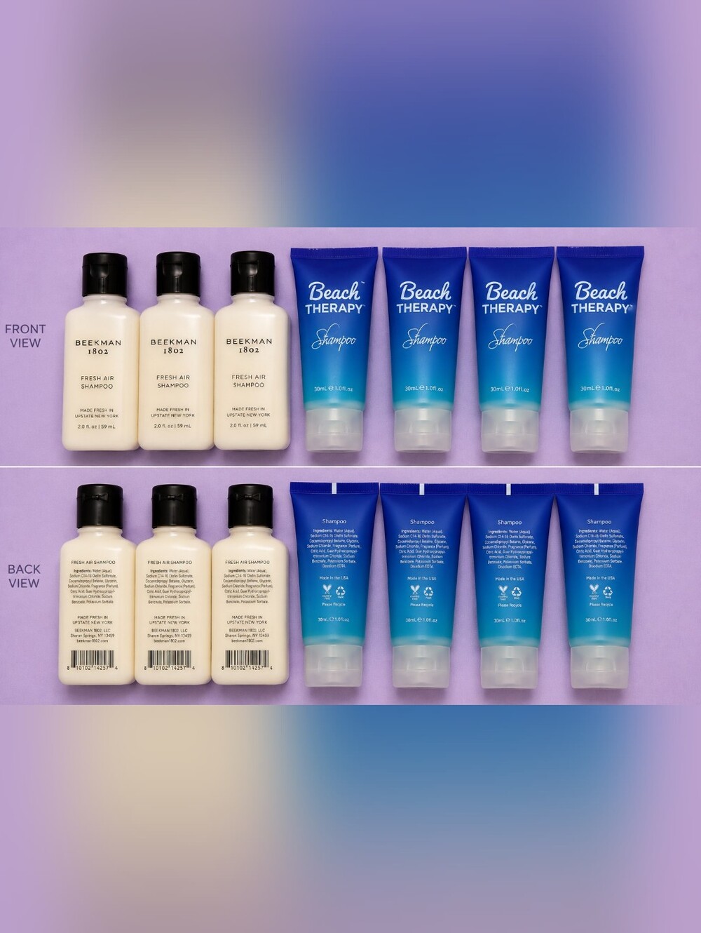 Beekman 1802 Fresh Air & Beach Therapy Shampoo Travel Pack - Blue & White